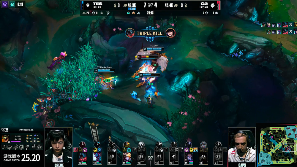 TES击败G2挺进S15四强 TES击败G2挺进S15四强