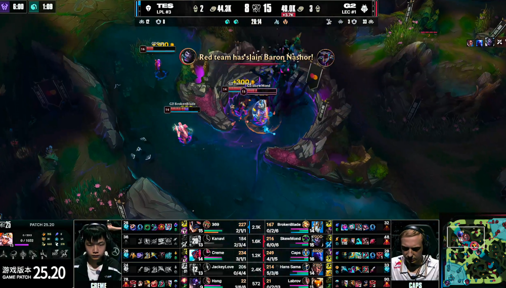 TES击败G2挺进S15四强 TES击败G2挺进S15四强