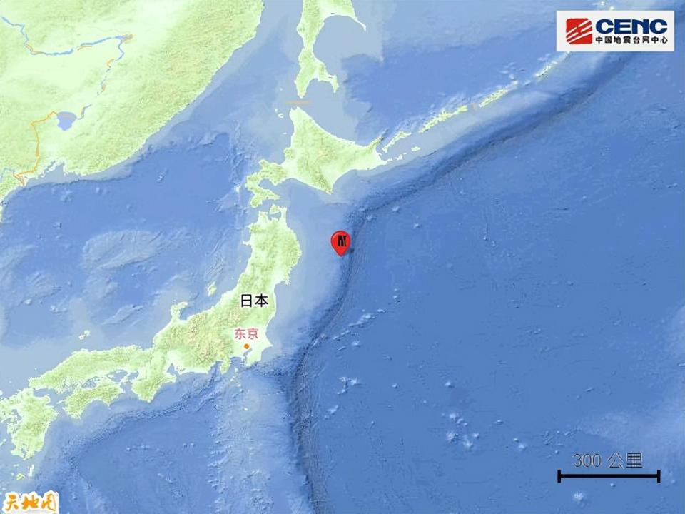 日本本州东部远海连续发生2次地震