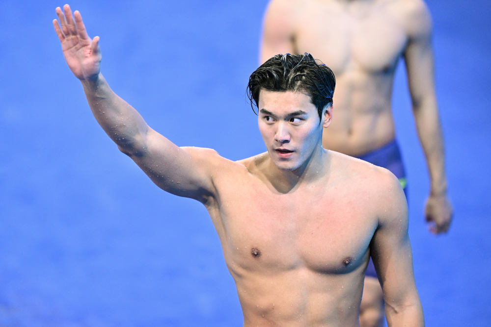 王长浩夺全运会男子50米蝶泳冠军