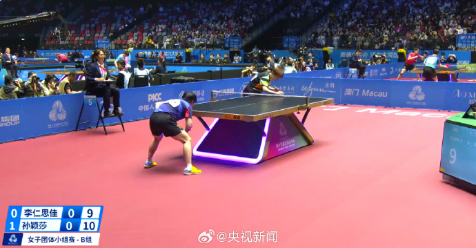 孙颖莎3比0战胜李仁思佳