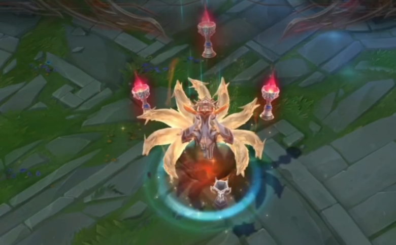 Faker名人堂阿狸回城动作新增奖杯