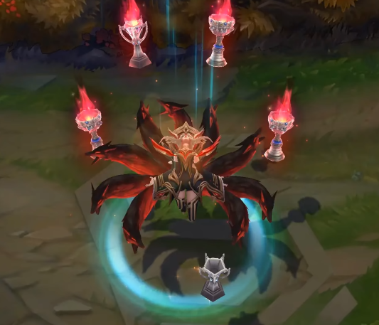 Faker名人堂阿狸回城动作新增奖杯