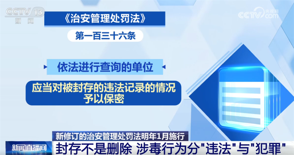 央视解读“吸毒记录可封存”