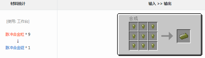 我的世界格雷科技6里，脉冲合金锭到底有啥用？