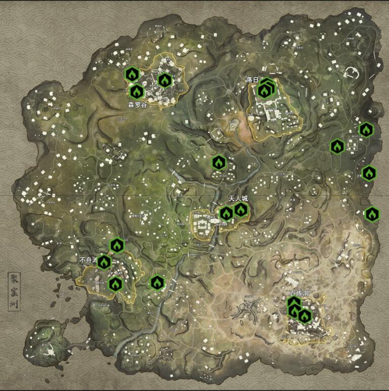 《<永劫无间>金绿堆地图：固定资源点一站式讲给你听》