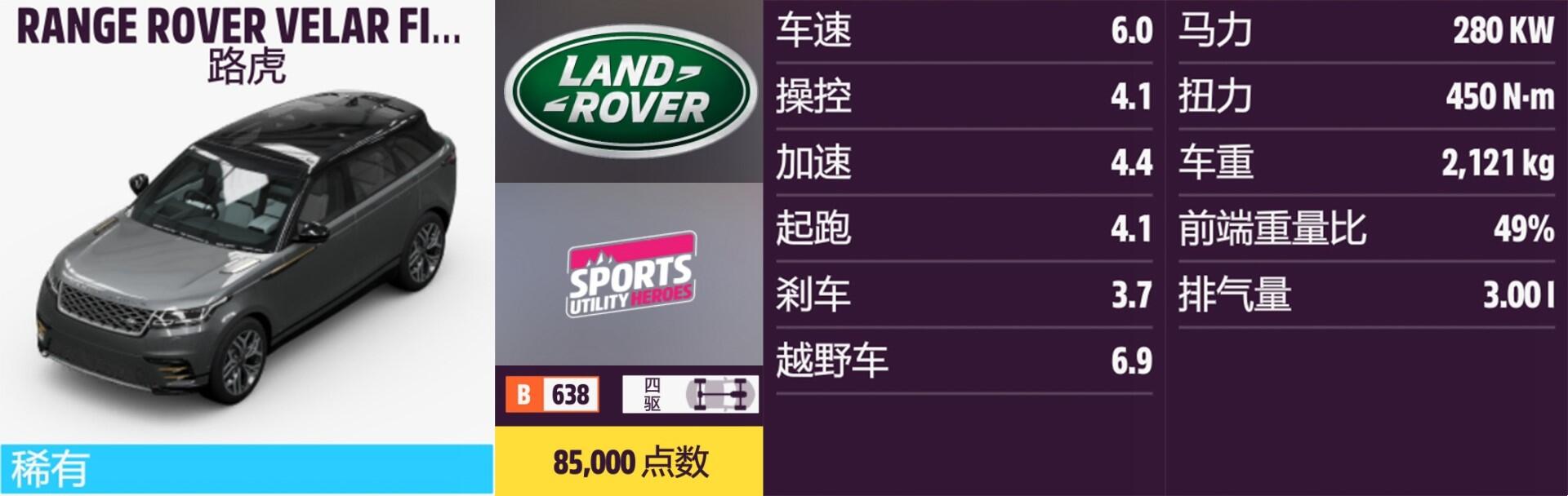 《〈极限竞速：地平线5〉路虎车辆全收集攻略》