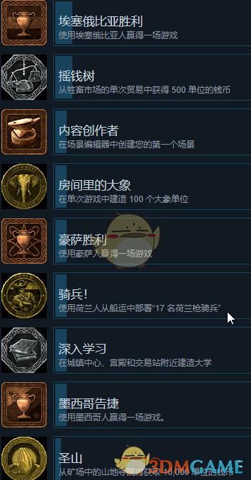 帝国时代3：决定版 全成就整理与达成思路（玩家向版本）