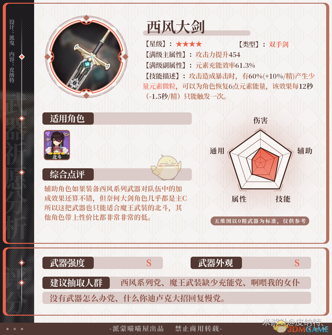 《〈原神〉苍古自由之誓武器池，值不值得抽？一篇说人话的分析》