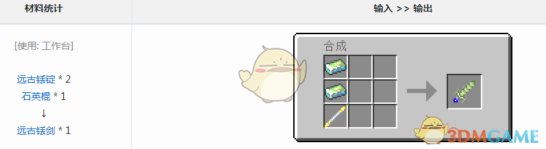 《我的世界》魔法金属远古铥剑获取方法详解