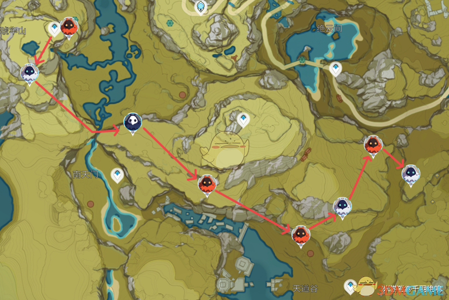 《原神》全地图法师讨伐路线：随手一圈，把法师材料都顺完