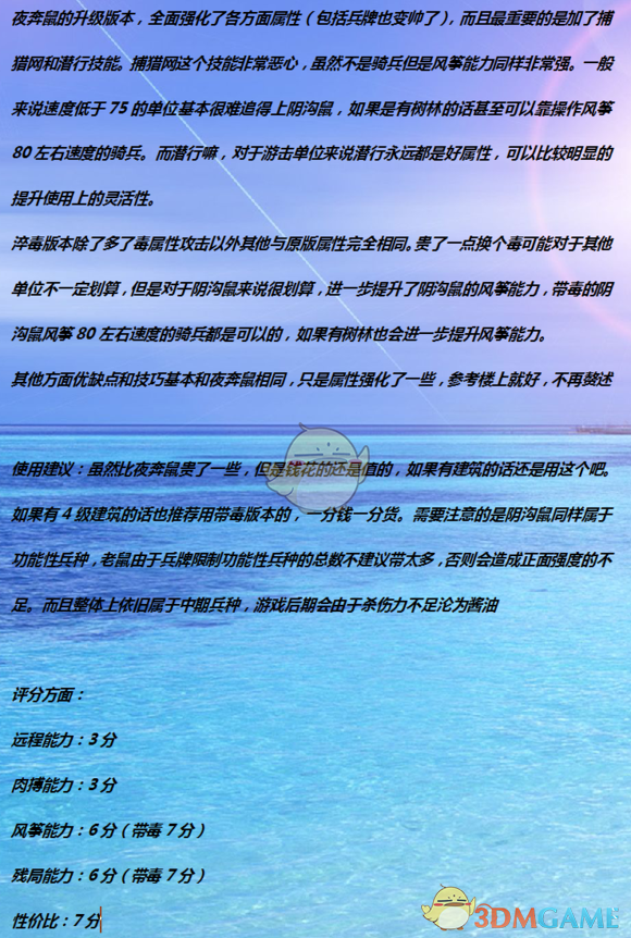 《阴沟奔行鼠到底值不值得带？给普通玩家的一份实用参考》