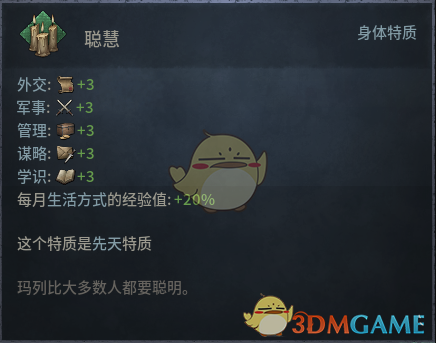 《十字军之王3》聪慧特质到底强在哪？一篇聊透它的效果与价值