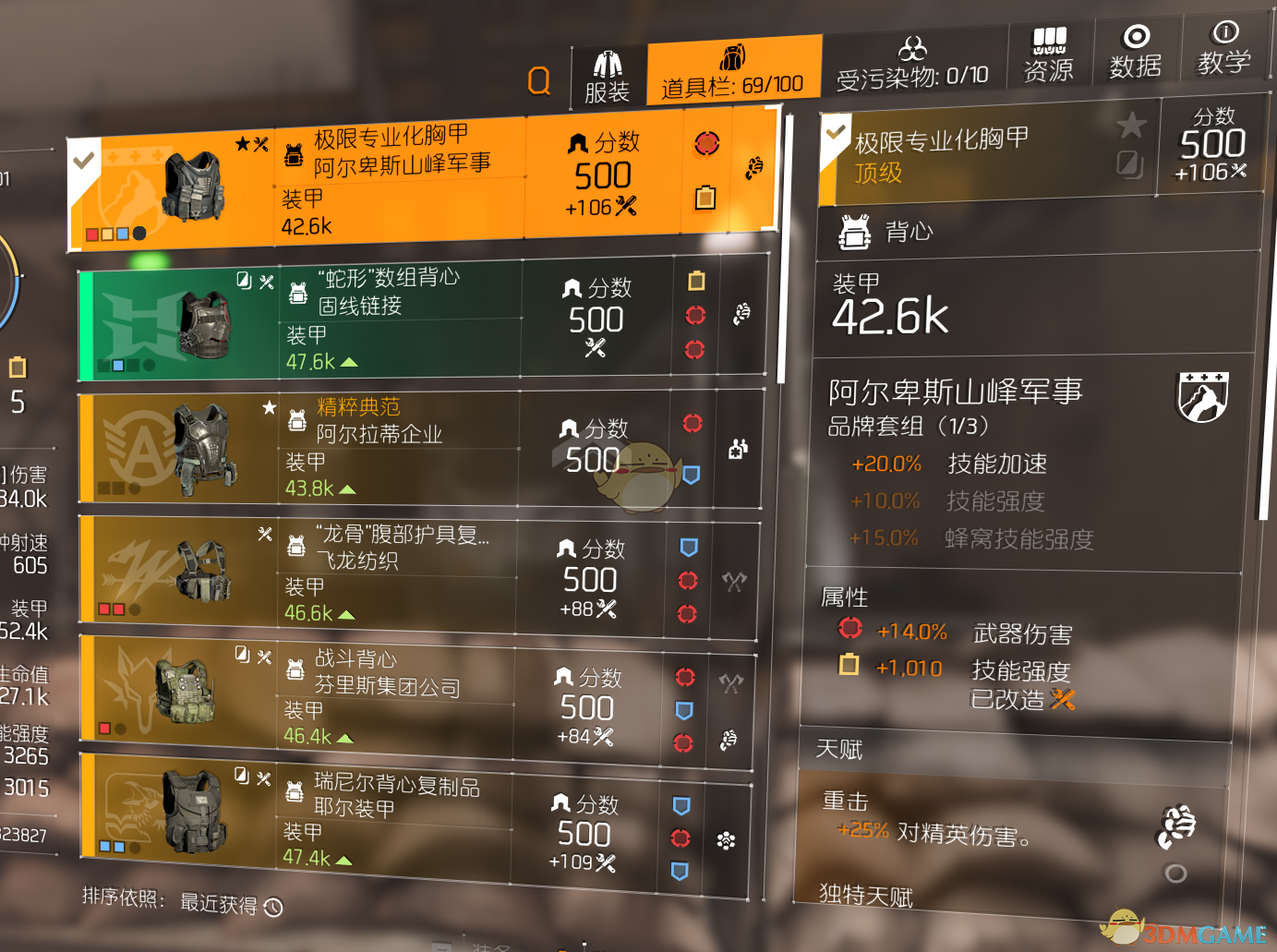 《全境封锁2：TU6水桶人LMG配装，一套打完主线和小队本都够用》