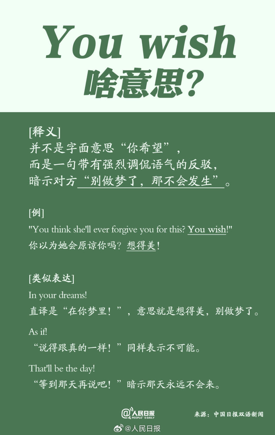 國防部說的“Youwish”是什么意思