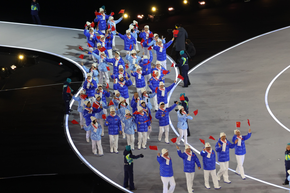 中國(guó)體育代表團(tuán)入場(chǎng)