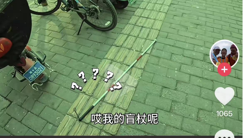 除了盲人盲道上什么都有