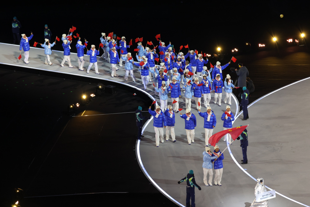 中國(guó)體育代表團(tuán)入場(chǎng)