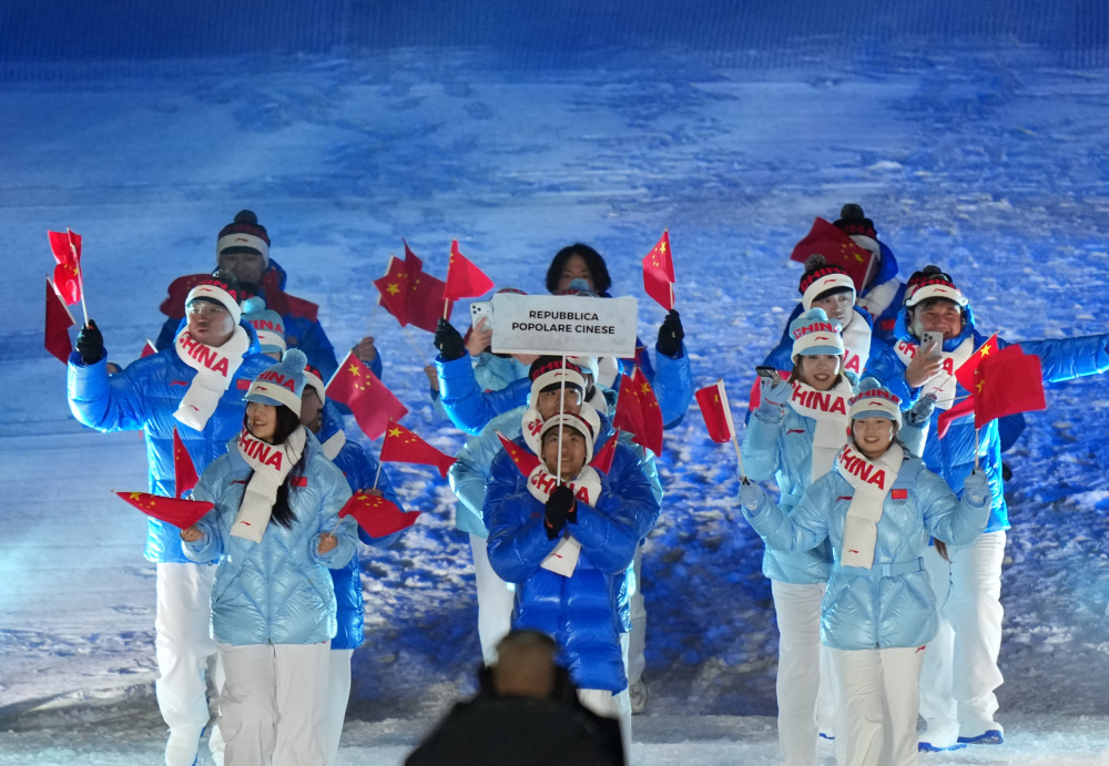 中國(guó)體育代表團(tuán)入場(chǎng)