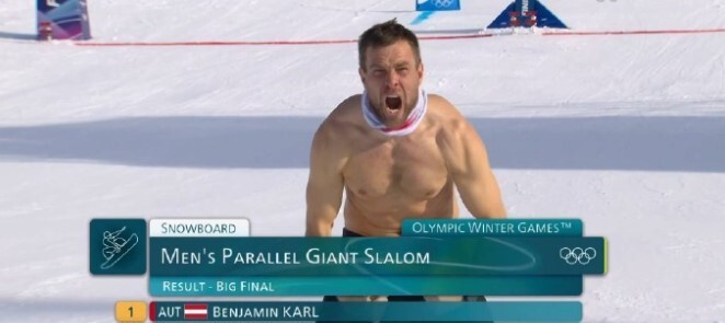 40岁老将成功卫冕冬奥冠军脱衣庆祝