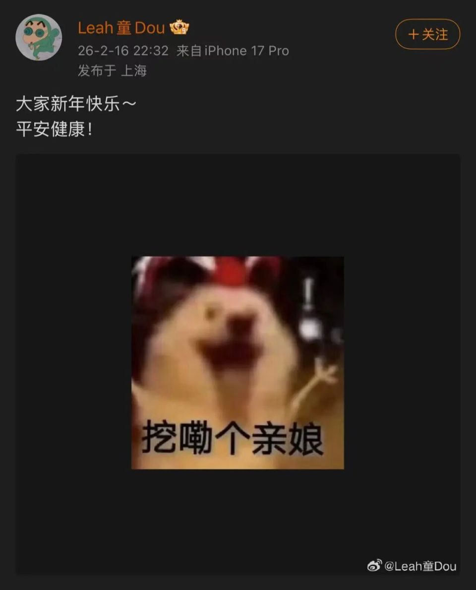 王菲春晚表演女儿发“挖嘞个亲娘”