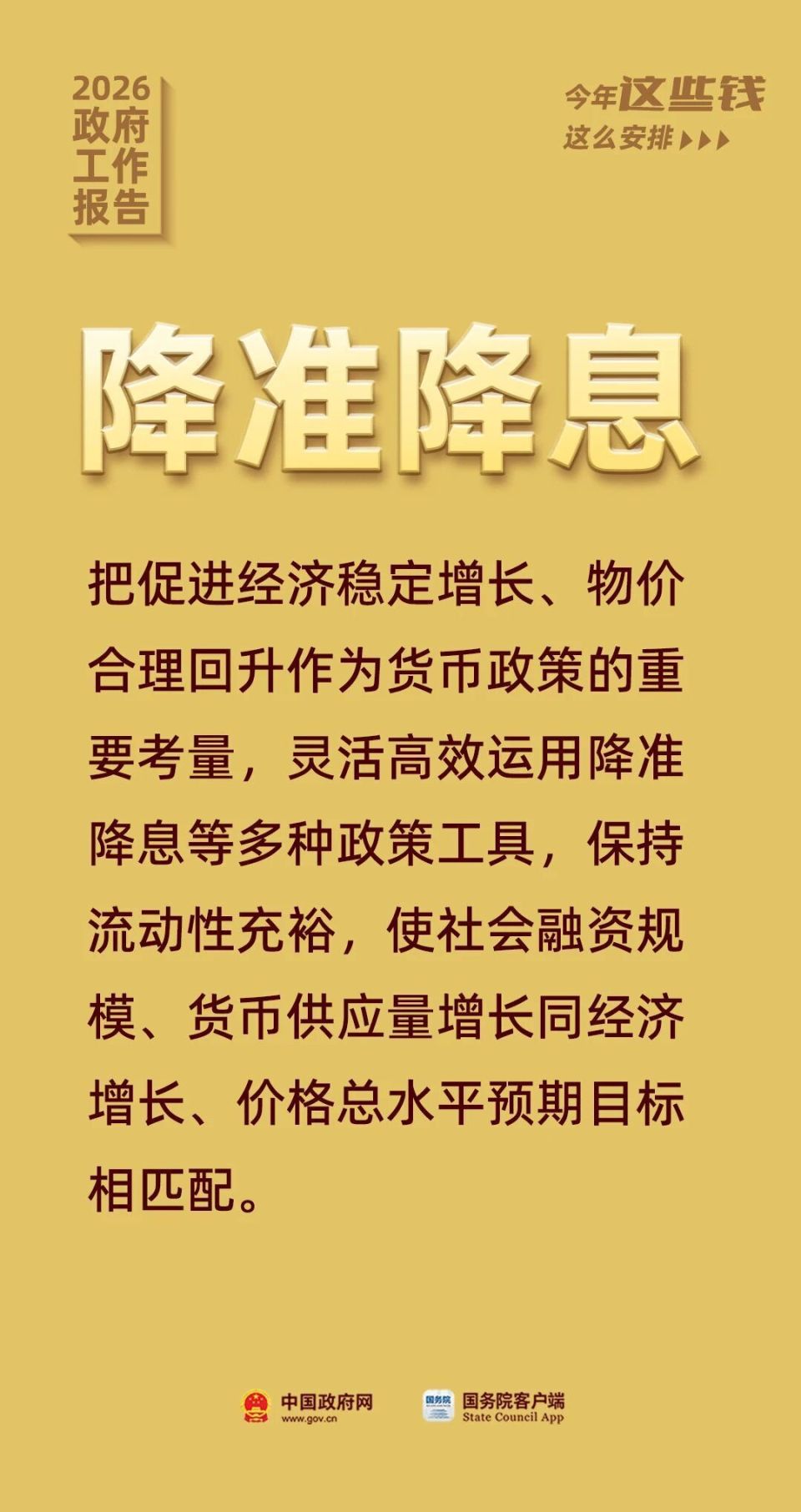 政府工作报告提到的资金关系你我